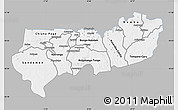 Gray Map of Upper East, single color outside