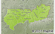 Physical Map of Upper East, semi-desaturated