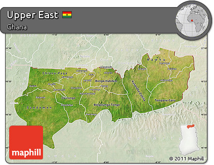 Satellite Map of Upper East, lighten