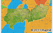 Satellite Map of Upper East, political outside