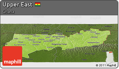 Physical Panoramic Map of Upper East, darken