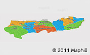 Political Panoramic Map of Upper East, cropped outside