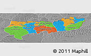 Political Panoramic Map of Upper East, desaturated