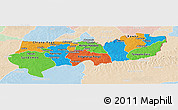 Political Panoramic Map of Upper East, lighten