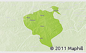 Physical 3D Map of Sandemen, lighten