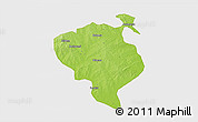 Physical 3D Map of Sandemen, single color outside