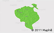 Political 3D Map of Sandemen, cropped outside
