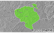 Political 3D Map of Sandemen, desaturated