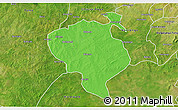 Political 3D Map of Sandemen, satellite outside
