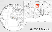 Blank Location Map of Sandemen, highlighted parent region, within the entire country