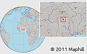 Gray Location Map of Sandemen, highlighted parent region