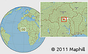 Savanna Style Location Map of Sandemen, highlighted parent region