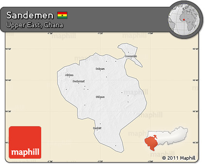 Classic Style Map of Sandemen, single color outside