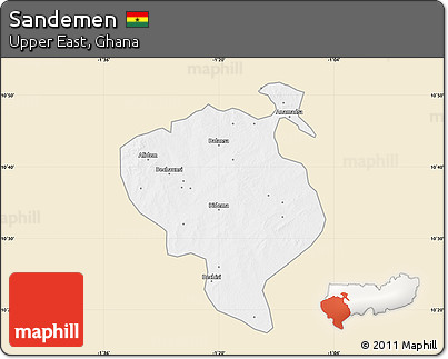 Classic Style Map of Sandemen, single color outside
