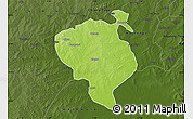 Physical Map of Sandemen, darken