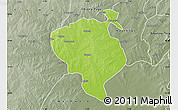Physical Map of Sandemen, semi-desaturated