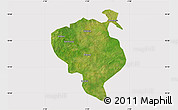 Satellite Map of Sandemen, cropped outside
