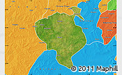 Satellite Map of Sandemen, political outside