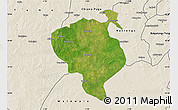 Satellite Map of Sandemen, shaded relief outside