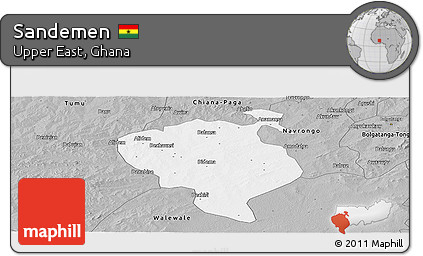 Gray Panoramic Map of Sandemen