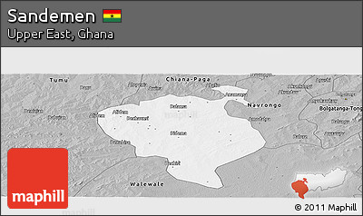 Gray Panoramic Map of Sandemen