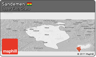 Gray Panoramic Map of Sandemen