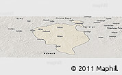 Shaded Relief Panoramic Map of Sandemen, semi-desaturated