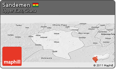 Silver Style Panoramic Map of Sandemen