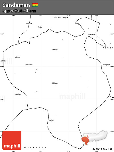 Blank Simple Map of Sandemen