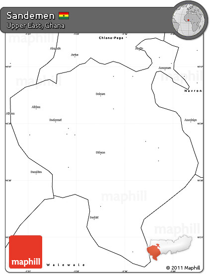 Blank Simple Map of Sandemen