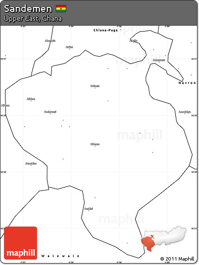 Blank Simple Map of Sandemen