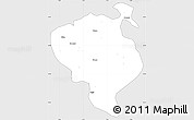 Silver Style Simple Map of Sandemen, single color outside