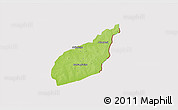 Physical 3D Map of Tempane-Garu, cropped outside