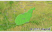 Political 3D Map of Tempane-Garu, satellite outside