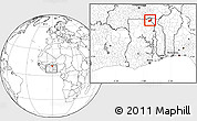 Blank Location Map of Tempane-Garu, within the entire country