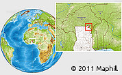 Physical Location Map of Tempane-Garu, highlighted country