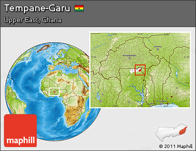 Physical Location Map of Tempane-Garu, highlighted parent region