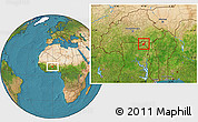 Satellite Location Map of Tempane-Garu