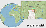 Savanna Style Location Map of Tempane-Garu, highlighted country