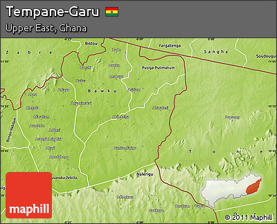 Physical Map of Tempane-Garu