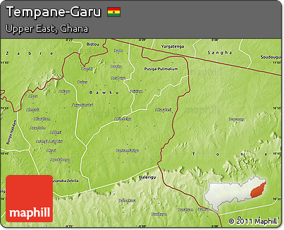 Physical Map of Tempane-Garu