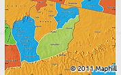 Physical Map of Tempane-Garu, political outside