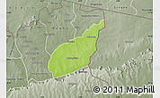 Physical Map of Tempane-Garu, semi-desaturated
