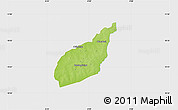 Physical Map of Tempane-Garu, single color outside