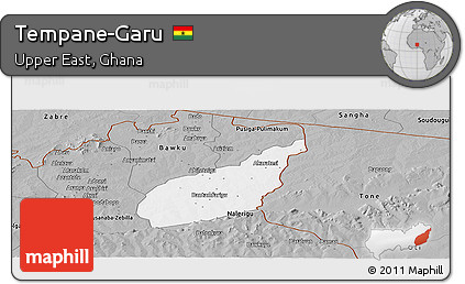Gray Panoramic Map of Tempane-Garu