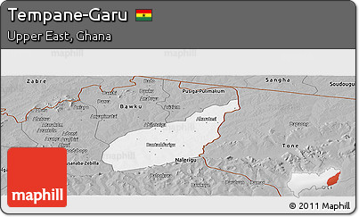 Gray Panoramic Map of Tempane-Garu