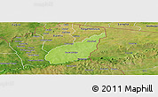 Physical Panoramic Map of Tempane-Garu, satellite outside
