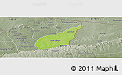 Physical Panoramic Map of Tempane-Garu, semi-desaturated