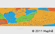 Political Panoramic Map of Tempane-Garu