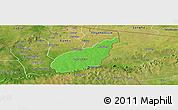 Political Panoramic Map of Tempane-Garu, satellite outside